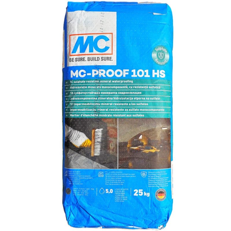 Hidroizolatie Beci Subsol Presiune Negativa MC PROOF 101 HS 25KG - imagine 1