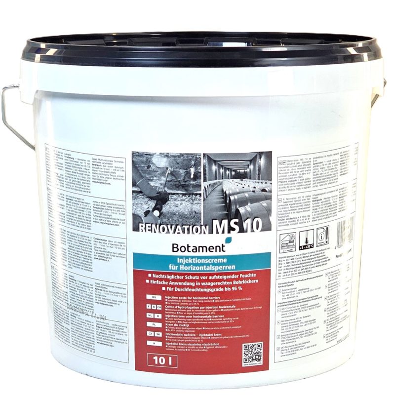 Crema Injectabila pentru Hidroizolare Subsol din Caramida Botament Renovation MS10 10L - imagine 1