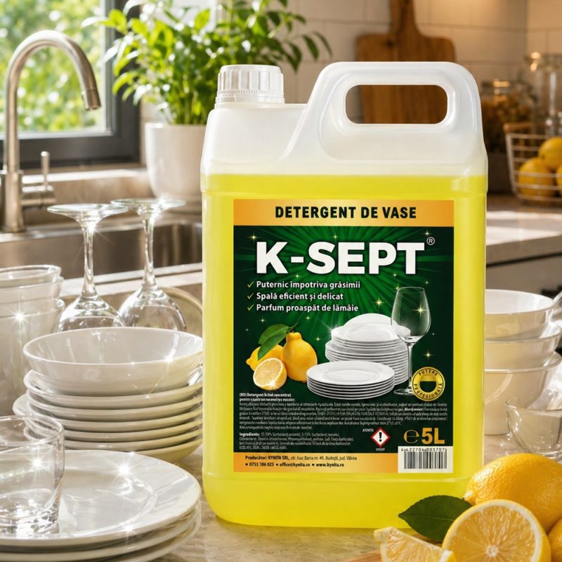 Detergent Vase K-SEPT 5L Efect Degresant Puternic si Parfum Lamaie - imagine 2